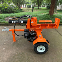 BISON Nouvelle Fendeuse de Bois Électrique Portable 7HP, Coupe-Bois Électrique 22 Tonnes, Machine à Fendre le Bois, Diamètre de Coupe 400mm