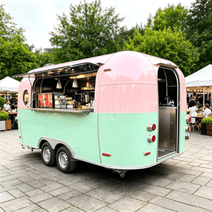 Stainless Steel Kiosk Modern Food Trailer Commercial Coffee Cart Coffee Shop Cart <b>Bbq</b> Smoker Trailer - Product Image 1