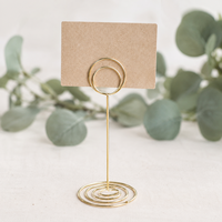 Porta Tarjetas Redondo con Diseño de Pavo Real, Clip para Notas Electrochapado, Clip para Notas de Escritorio, Clip para Tarjetas de Asiento de Boda, Decoración para el Hogar y la Oficina