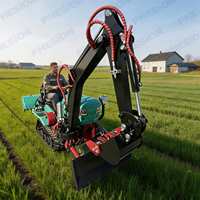Oferta Especial: Mini Tractor de Cadena de 35HP con Cultivador Rotatorio para Jardín Doméstico y Pequeñas Granjas