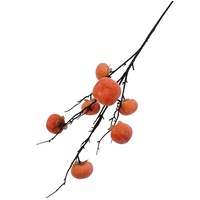 Cabang Pohon Buah Kesemek Sutra 90cm Ramah Lingkungan Dekorasi Halloween Natal Rumah Hotel Fotografi Lembut
