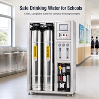 Machine de purification d'eau RO commerciale 1 T/H en acier inoxydable, équipement de traitement d'eau par osmose inverse industrielle OEM ODM