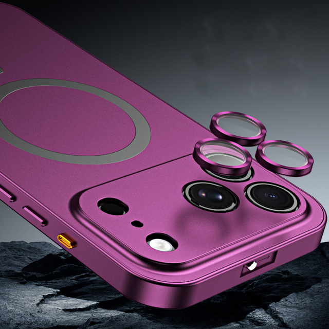 Luxury Aluminum Alloy Phone Case With Buckle 2 in 1 Bumper Case Strong Magnetic Back Cover Matte Edge for iPhone 18 Pro Max