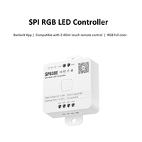 Banqcn tout-en-un SPI + 5CH PWM contrôleur LED bande lumineuse de synchronisation de musique pour LoT compatible avec les gradateurs DC 5V-24V pour la synchronisation SP530E