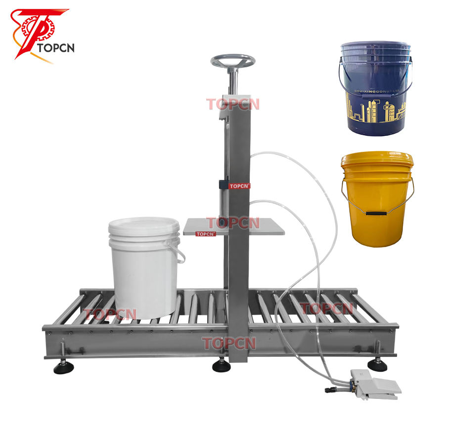 18-20L Semi-Automatic Pneumatic Capping Machine for Plastic Paint ...