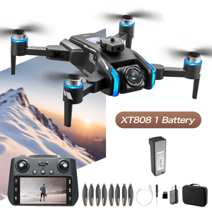 Nouveau modèle XT808 Drone débutant avec évitement d'obstacles, GPS, Quadricoptère RC, Caméra vidéo 4K, FPV, Écran, Télécommande, Pliable <span class=keywords><strong>en</strong></span> plastique - Product Image 2