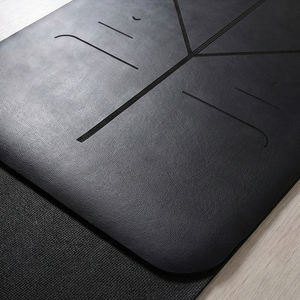 Tapete de <span class=keywords><strong>Yoga</strong></span> de PU con Líneas de Alineación <span class=keywords><strong>para</strong></span> Principiantes, Antideslizante, Ecológico, Portátil, Resistente al Estiramiento, Longitud Personalizada - Product Image 3