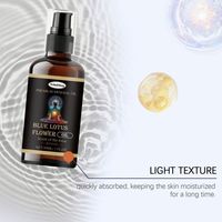 Minyak Esensial Bunga Teratai Biru Organik Multiguna Woodsleep Wholesale Private Label Melembapkan dan Menenangkan untuk Perawatan Rambut, Wajah, dan Tubuh