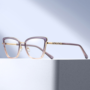 MS 82294 2025 Nuevas monturas de anteojos TR90 + Gafas ópticas de metal Bloqueo de luz azul Gafas graduadas personalizadas Lunettes De Luxe - Product Image 1