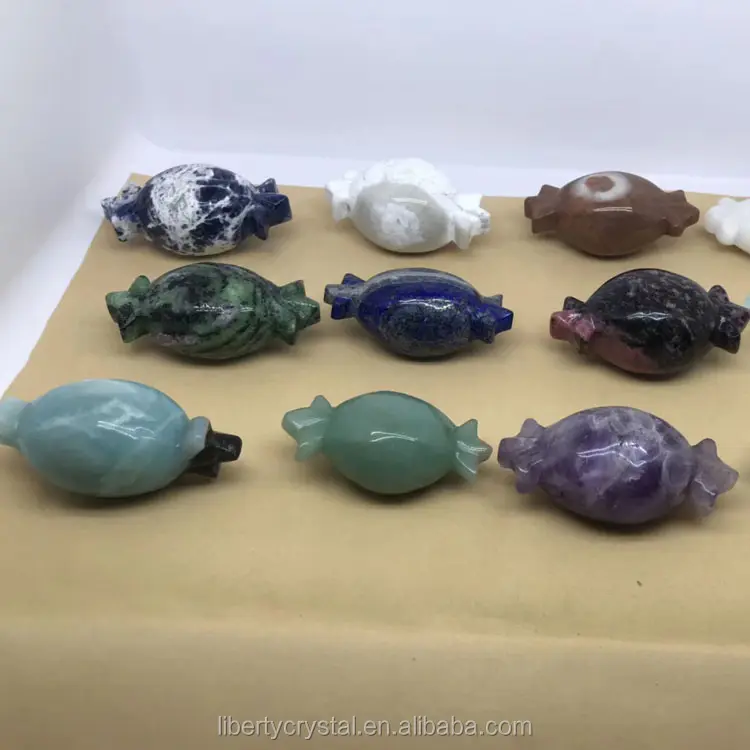 Pedra preciosa natural de cristal doce para decoração de natal