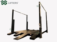 Empileur de voitures à câbles en acier à 4 niveaux peu encombrant GG LIFTERS – Solution de stockage multi-véhicules à 4 poteaux double largeur