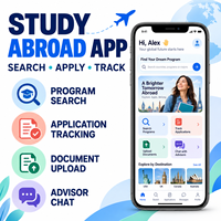 Kurumsal Yurt Dışı Eğitim Danışmanlığı Uygulama Geliştirme IOS Android İçin Program Arama Uygulama Takibi LionCreate