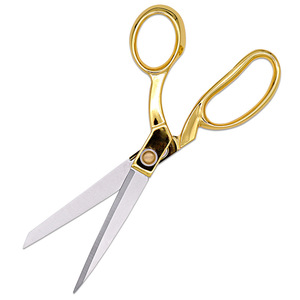 Lu Ban's Work Tailor <b>Scissors</b> Stainless Steel 8 Inch Gold Plated <b>Sewing</b> Cutting Tool For Garment Making - Product Image 2