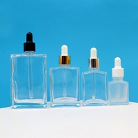Envase de Lujo para Cosméticos y Cuidado de la Piel, Botella de Vidrio con Gotero para Aceite Esencial para Barba y Cabello, Negro Mate, 20ml 30ml 50ml 100ml, 100 Unidades