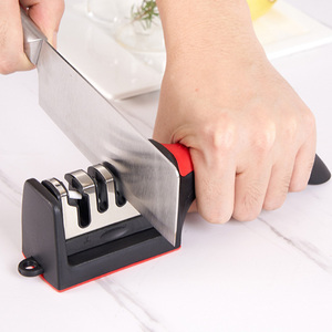 Aiguiseur de couteaux manuel multi-étapes 4-en-1 pour lames de cuisine domestiques - Product Image 1