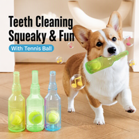 Jouet flottant interactif et durable en TPR pour chiens, design bouteille de vin et balle de tennis (résistant aux morsures, pour l'exercice et l'élimination de l'ennui)