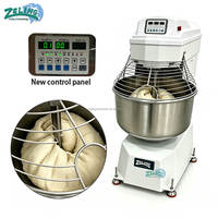 Amasadora Espiral Profesional de 25 kg, Tazón Mezclador de Masa de 80 L, Capacidad para 40 kg de Masa, Máquina para Amasar Pan de Doble Velocidad para Panadería