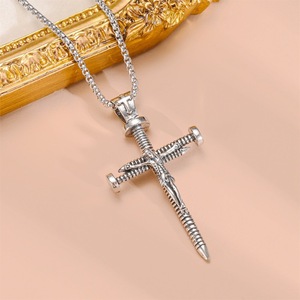 Colliers Vintage tête de <span class=keywords><strong>loup</strong></span> sur dent pour hommes, chaîne en alliage de Zinc, pendentifs hip hop - Product Image 6