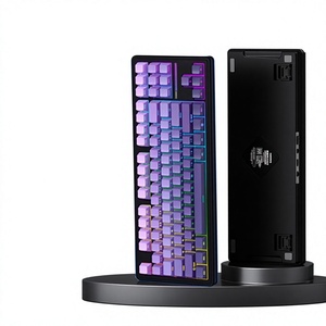 Nouveau clavier mécanique sans fil personnalisé en plastique transparent dégradé multicolore, remplaçable à chaud - Product Image 3