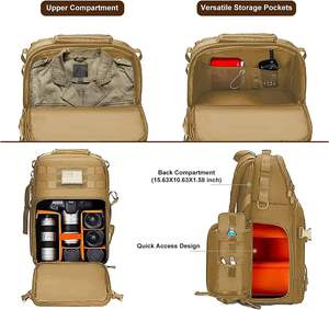 Sac à dos pour appareil photo, sac à dos rigide pour appareil photo, sac à dos de photographie grande capacité avec ordinateur portable 15,6 pouces, échantillon gratuit - Product Image 4