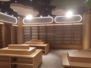 Mostradores de Madera Ecológicos y Duraderos con Iluminación LED para Librerías Culturales y Creativas - Product Image 3