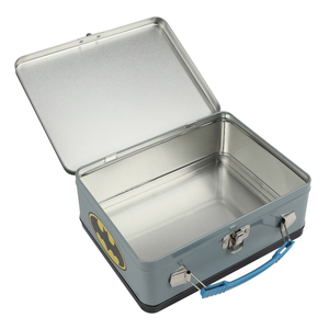 Fiambreras de fábrica Caja de asa de almuerzo de lata <span class=keywords><strong>rectangular</strong></span> Maleta de lata segura para niños - Product Image 6