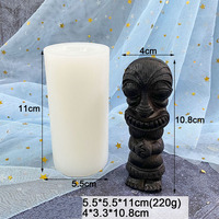 B-5076-1 Halloween Grimace visages Diable Résine Gâteau Silicone Plâtre savon Bougie Moule Aromathérapie pour 3D Moule