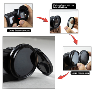 Dễ dàng loại bỏ Bộ lọc ống kính <span class=keywords><strong>52mm</strong></span> Bộ chuyển đổi nắp bảo vệ ống kính màu đen cho <span class=keywords><strong>GoPro</strong></span> hero13 12 11 10 9 Phụ Kiện máy ảnh thể thao hành động - Product Image 4