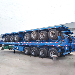 Semi-remorque plateau robuste de 12,5 m pour le transport de conteneurs – Neuve, capacité de charge de 1001-2000 kg, origine Shandong - Product Image 5