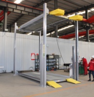 Empileur de voitures portable autoportant à 4 poteaux, élévateur mobile pour stockage de véhicules, pour une configuration flexible
