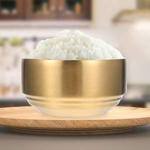 ชามสำหรับเด็กทำจากสเตนเลสสตีลสีทองพร้อมฝาปิดซีเรียลซุปกลมของหวานสลัดข้าวโพดคั่วและชามพาสต้า - Product Image 3