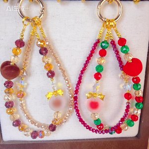 ใหม่สำหรับความรักอุปกรณ์เสริมพวงกุญแจพรีเมี่ยมทำมือคริสตัลลูกปัดสายคล้องโทรศัพท์แฟชั่นกระเป๋าแขวนพวงกุญแจไฟจี้ - Product Image 2