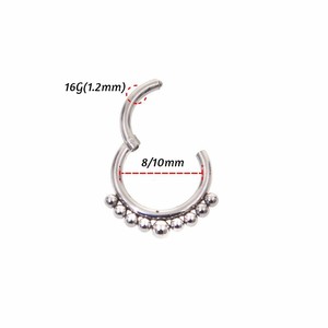 Anneau de nez en acier inoxydable avec fermeture à bille, bijou de piercing sans soudure pour cartilage nasal, disponible en or arc-en-ciel, noir, bleu, or rose - Product Image 2