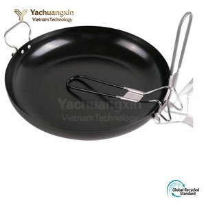 <b>Nonstick</b> Carbon Steel Frying Pan With Folding Handle Minimalist Design For Gas And Induction Cooker - Product Image 5