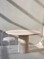 Meuble de salon en marbre moderne, Table basse en travertin naturel, Table à manger, Table basse en travertin
