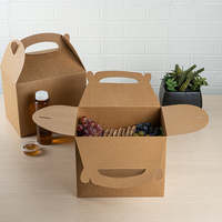 Boîtes à repas écologiques en carton pour enfants avec poignée pour les collations de fête d'anniversaire, les événements scolaires et l'emballage à emporter des restaurants