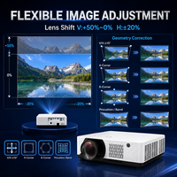 Projecteur d'installation AV professionnel 7500 Lumens WUXGA 3LCD avec RJ45 RS232 Crestron PJLink et déplacement flexible de l'objectif