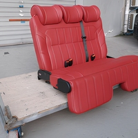 Siège arrière pliable en cuir rouge modifié pour Jeep Wrangler Rubicon, camping-car, fourgonnette, lit de camping-car