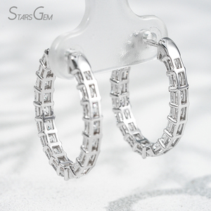 ต่างหูเพชรแล็บ Starsgem ทอง 10K 3.29 กะรัต ทรง Assche Cut เพชรแล็บ HPHT CVD พร้อมใบรับรอง IGI ต่างหูทองคำขาวและทองคำเหลือง - Product Image 3