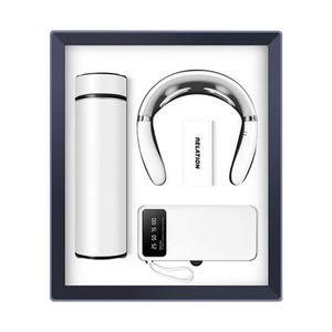 Ensemble cadeau d'entreprise de luxe 3 en 1 : Thermos, masseur cervical, batterie externe avec support de téléphone - Product Image 6