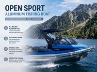 Bateau de pêche professionnel en aluminium avec un aspect sportif moderne