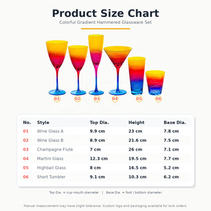 Verre à <span class=keywords><strong>Martini</strong></span> de Luxe Soufflé à la Main, Dégradé Coloré, Effet Martelé, pour Cocktails, 260ml-520ml, Vente en Gros - Product Image 6