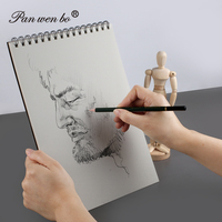 Bloc de dessin Panwenbo A3 A4 A5 160 g/m², 20 feuilles, papier à dessin, reliure spirale, bloc de croquis pour enfants, adultes, débutants, artistes
