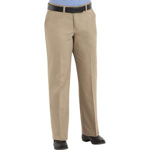 Pantalon de travail en coton personnalisé kaki 10W X 30L devant uni vêtements de travail confortables pour femmes - Product Image 2