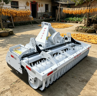 Herse rotative agricole robuste de 3 m pour la culture des sols en grandes exploitations agricoles, compatible avec les tracteurs de 100 à 150 CV, herse rotative pliable de 5 m et 6 m