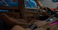 Sistema de Iluminación Automática RGB, Lámpara LED de Ambiente para Panamera 2012-2016, Fibra de Carbono, Molde Original 1:1, Iluminación Interior