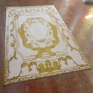 Alfombra con mechones a mano de lujo personalizada, Alfombra de diseño moderno con patrón abstracto para sala de estar hecha a máquina - Product Image 5
