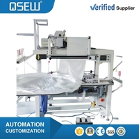 Machine à coudre surjeteuse automatique QS-5200DL-DR-SH pour draps élastiques ajustés, coudre à gauche et à droite