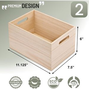 Caja de almacenamiento cuadrada de madera para organizar juguetes, para sala de estar, jardín de infantes, tipo vertical - Product Image 4