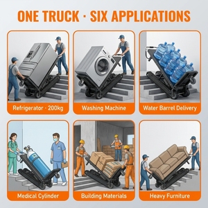 <span class=keywords><strong>Chariot</strong></span> Électrique Escaladeur de Marches 200kg, <span class=keywords><strong>Chariot</strong></span> à Main Motorisé Pliant CE pour Logistique et Livraison d'Eau, <span class=keywords><strong>Chariot</strong></span> Électrique à Chenilles pour Escaliers - Product Image 2